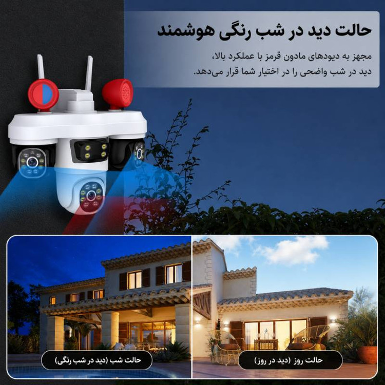 دوربین مداربسته تحت شبکه سیمکارتی مدل V380 -CT36CF