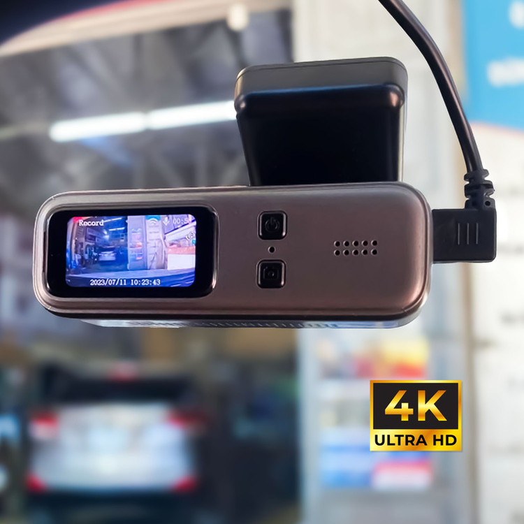 دوربین ثبت وقایع خودرو رودگارد مدل RG CAM7 4k به همراه دوربین عقب و کیت برق مستقیم
